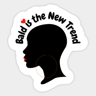 Africa Bald Fashion design ladies Sticker